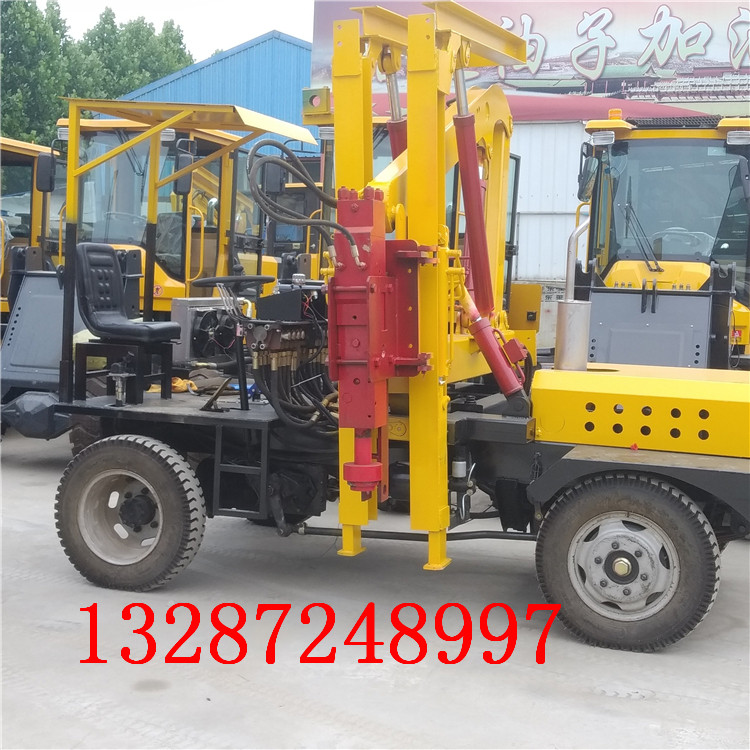 高速公路打拔鉆一體護(hù)欄打樁機(jī) 裝載式打樁機(jī) 一機(jī)多用 省時省力