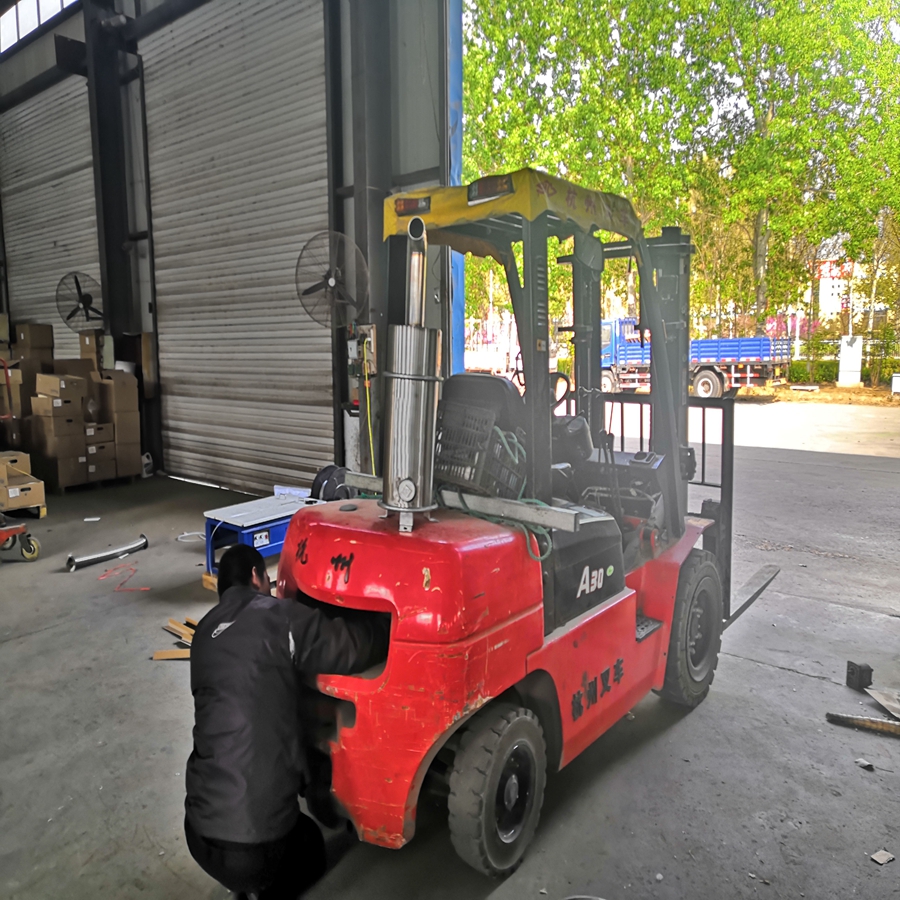 綠昊環保叉車尾氣凈化器尾氣過濾器檢測合格環保綠標廠家直銷