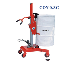 湖北脈輝金茂COY0.3C手動液壓油桶搬運車 COY0.3C