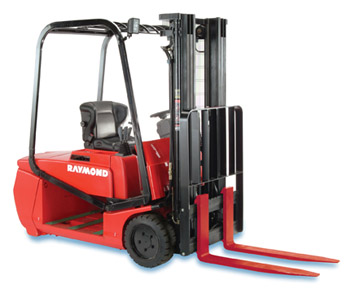 美國雷蒙叉車(RAYMOND)3000-3500磅坐駕三輪電動平衡重叉車 3-Wheel Sit-Down Counterbalanced Truck