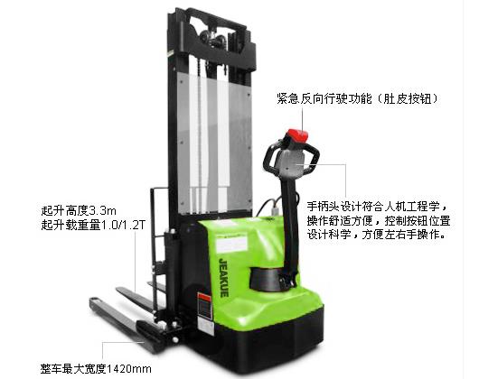 寬支腿全電動堆高車 JK8347