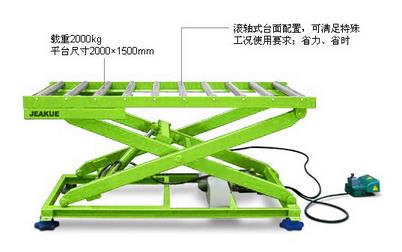 固定式帶滾軸電動升降平臺 JK8709