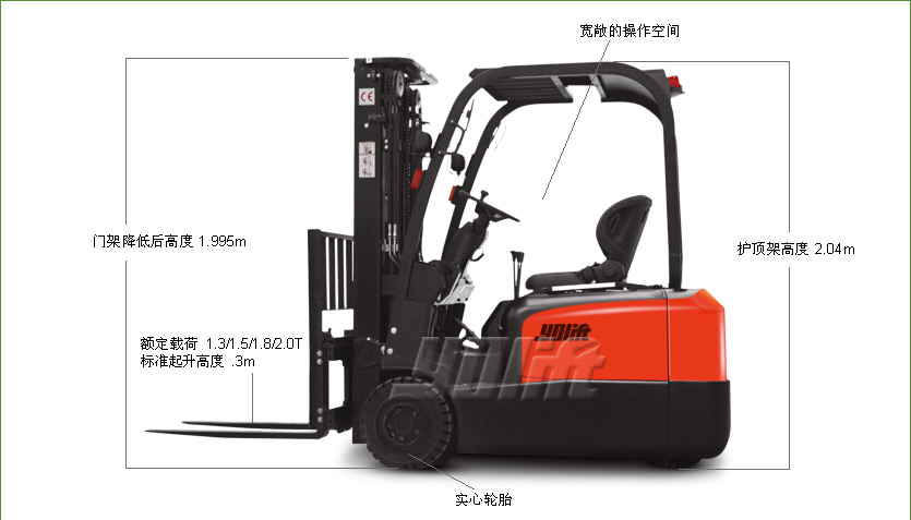 三支點電動叉車