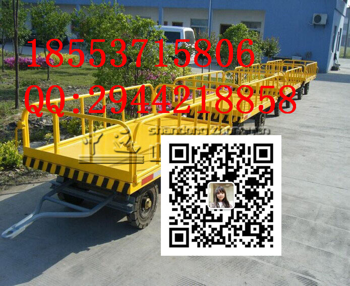 行李牽引平板拖車(chē)廠家直銷(xiāo)